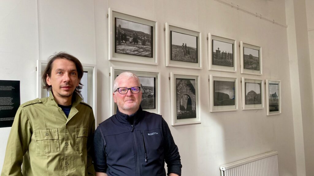Andrei Nacu and Ciarán Walsh, curators of the ‘Haddon and the Aran Islands’ exhibition at the Royal Anthropological Institute in London. Photo Hanine Habib.